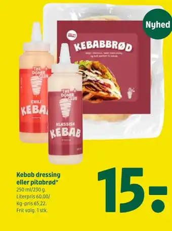 Coop 365 Kebab dressing eller pitabrød tilbud