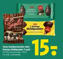 Coop 365 Toms Guldkarameller eller Kæmpe Skildpadder 3-pak tilbud