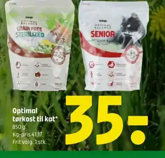 Coop 365 Optimal tørkost til kat tilbud