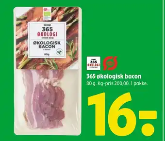 Coop 365 365 økologisk bacon tilbud