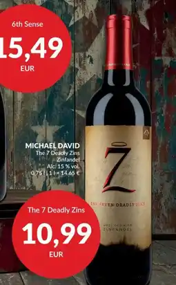 Nielsen's Discount MICHAEL DAVID The 7 Deadly Zins Zinfandel tilbud