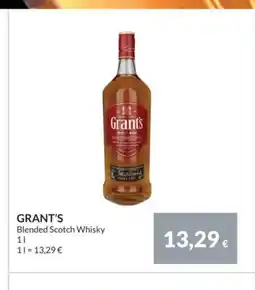 Nielsen's Discount GRANT'S Blended Scotch Whisky tilbud