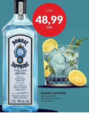 Nielsen's Discount BOMBAY SAPPHIRE London Dry Gin tilbud