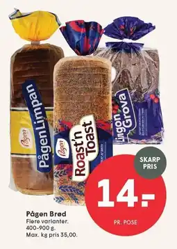 SPAR Pågen Brød tilbud