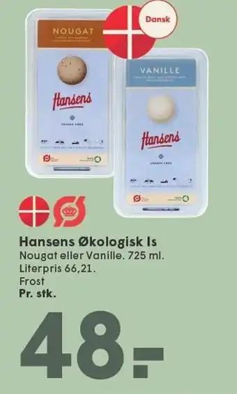 SPAR Hansens Økologisk Is tilbud