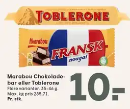 SPAR Marabou Chokoladebar eller Toblerone tilbud