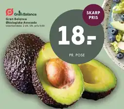 SPAR Grøn Balance Økologiske Avocado tilbud