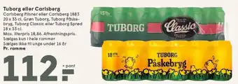 SPAR Tuborg eller Carlsberg tilbud