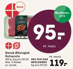 SPAR Dansk Økologisk Entrecote tilbud