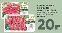 SPAR Citterio Italiensk Pålæg eller Gestus Pinsa Brød tilbud