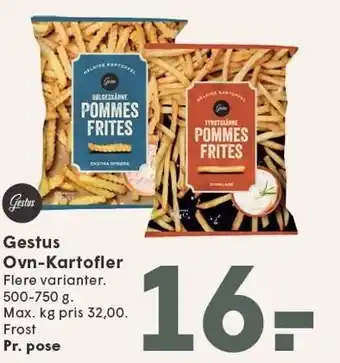 SPAR Gestus Ovn-Kartofler tilbud