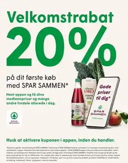 SPAR Velkomstrabat 20% på dit første køb med SPAR SAMMEN tilbud