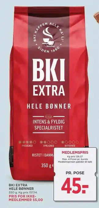 MENY BKI EXTRA HELE BØNNER 350 g tilbud