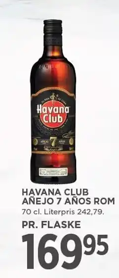 MENY HAVANA CLUB AÑEJO 7 AÑOS ROM tilbud