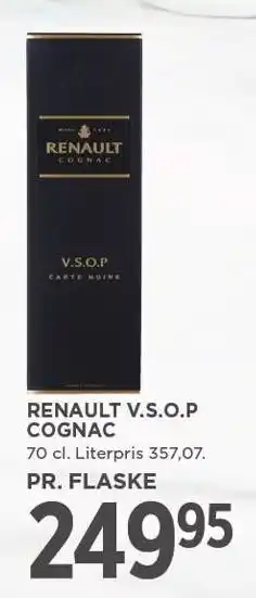 MENY RENAULT V.S.O.P COGNAC tilbud