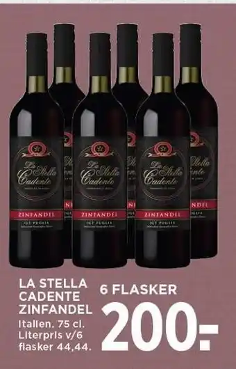 MENY LA STELLA CADENTE ZINFANDEL - 6 FLASKER tilbud