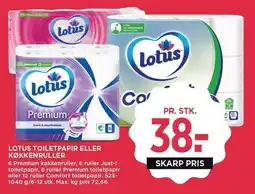 MENY LOTUS TOILETPAPIR ELLER KØKKENRULLER tilbud