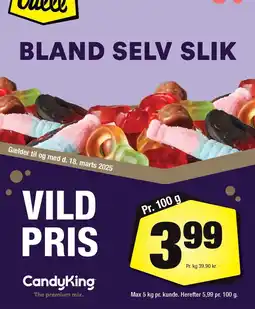 Calle BLAND SELV SLIK Pr. 100 g tilbud