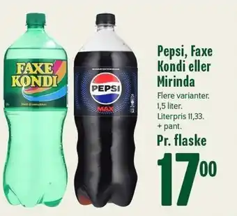 Min Købmand Pepsi, Faxe Kondi eller Mirinda tilbud