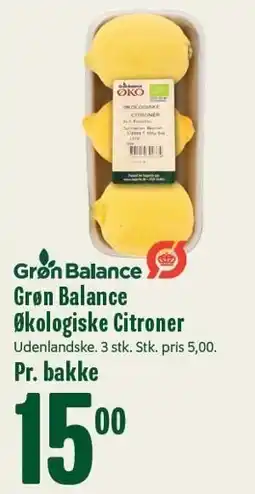 Min Købmand Grøn Balance Økologiske Citroner tilbud