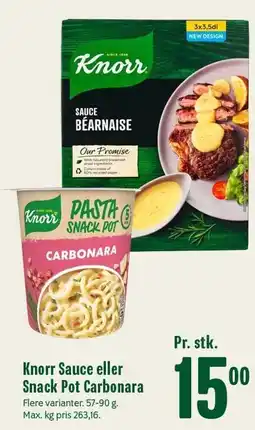 Min Købmand Knorr Sauce eller Snack Pot Carbonara tilbud