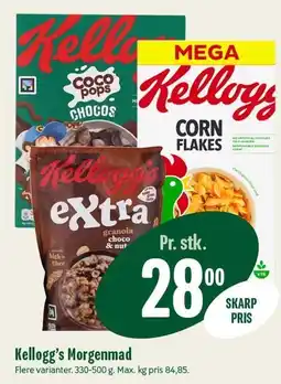 Min Købmand KELLOGG'S MORGENMAD 330-500 g tilbud