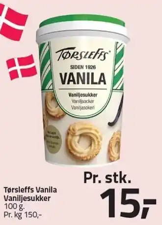 Fleggaard Tørsleffs Vanila Vaniljesukker 100 g tilbud