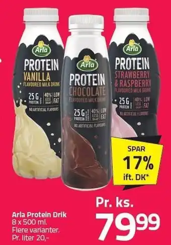 Fleggaard Arla Protein Drik 8 x 500 ml tilbud