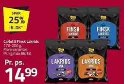 Fleggaard Carletti Finsk Lakrids 170-200 g tilbud