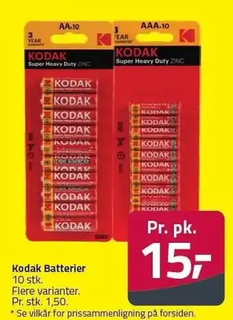 Fleggaard Kodak Batterier 10 stk tilbud