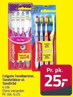 Fleggaard Colgate Tandbørster, Tandstikker el. Tandtråd tilbud