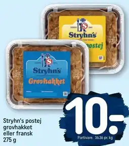 REMA 1000 Stryhn's postej grovhakket eller fransk 275 g tilbud