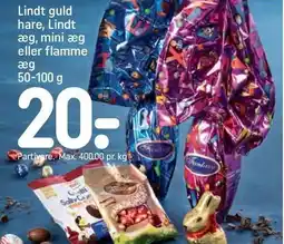 REMA 1000 Lindt guld hare, Lindt æg, mini æg eller flamme æg tilbud