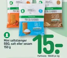 REMA 1000 Mini saltstænger BBQ, salt eller sesam tilbud