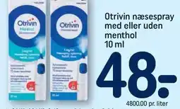 REMA 1000 Otrivin næsespray med eller uden menthol tilbud