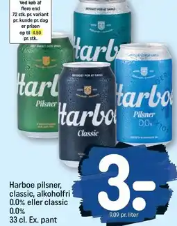 REMA 1000 Harboe pilsner, classic , alkoholfri 0.0% eller classic 0.0% tilbud