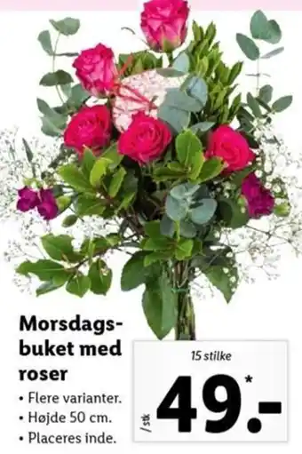 Lidl Morsdags Buket Med Roser tilbud