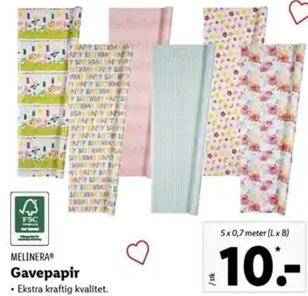 Lidl Melinera Gavepapir tilbud