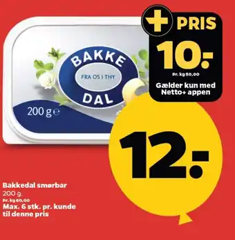 Netto Bakkedal smørbar. tilbud