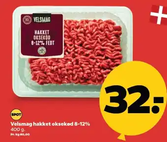 Netto Velsmag hakket oksekød 8-12% . tilbud