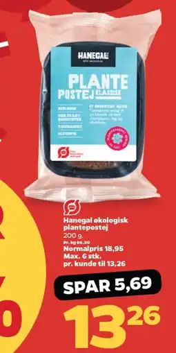 Netto Hanegal økologisk plantepostej tilbud