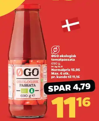 Netto ØGO økologisk tomatpassata tilbud