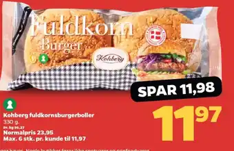 Netto Kohberg fuldkornsburgerboller tilbud