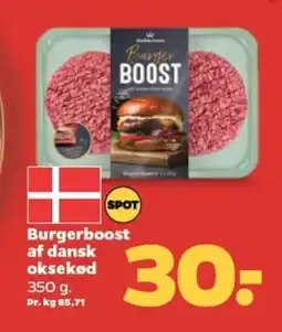 Netto Burgerboost af dansk oksekød tilbud