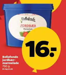 Netto Bellafonde jordbær- marmelade tilbud