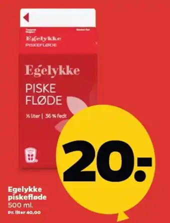 Netto Egelykke piskefløde tilbud