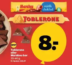 Netto Toblerone eller Marabou bar. tilbud