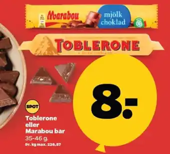 Netto Toblerone eller Marabou bar. tilbud