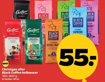 Netto Christgau eller Black Coffee helbønner . tilbud