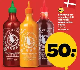 Netto Flying Goose sriracha chili eller chili mayonnaise tilbud